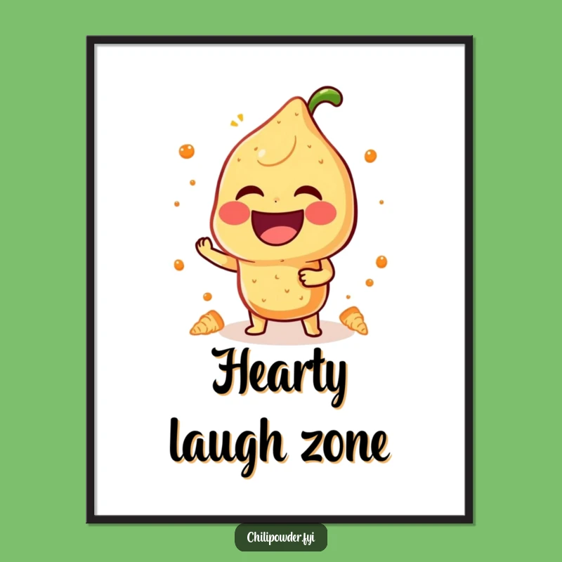 Funny Laughing Chili Poster: Wall Art That Echoes with Giggles
