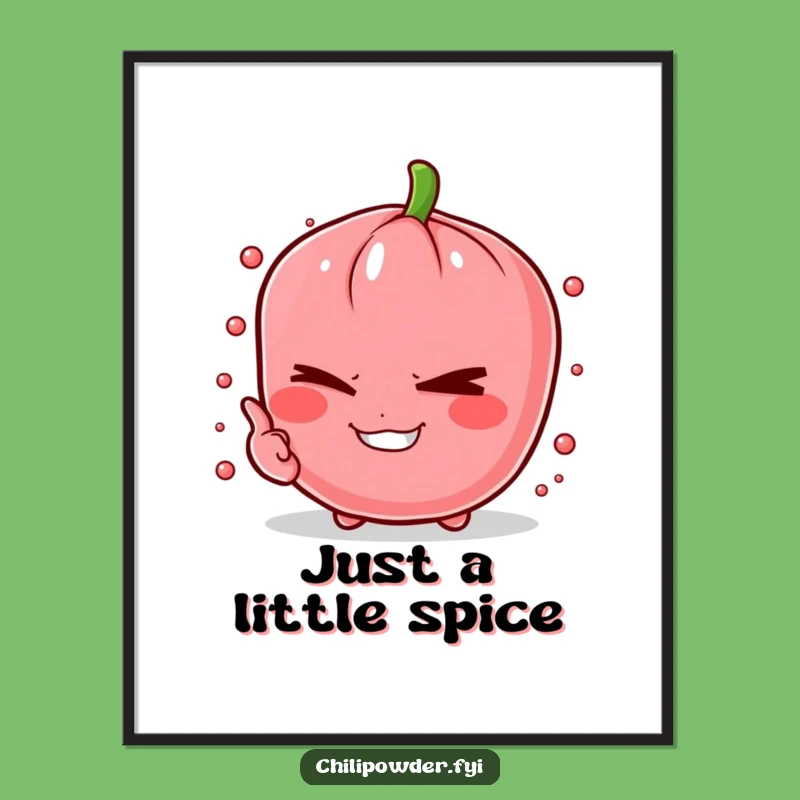 Funny Winking Chili Pinch Poster: Add Mischief to Your Walls