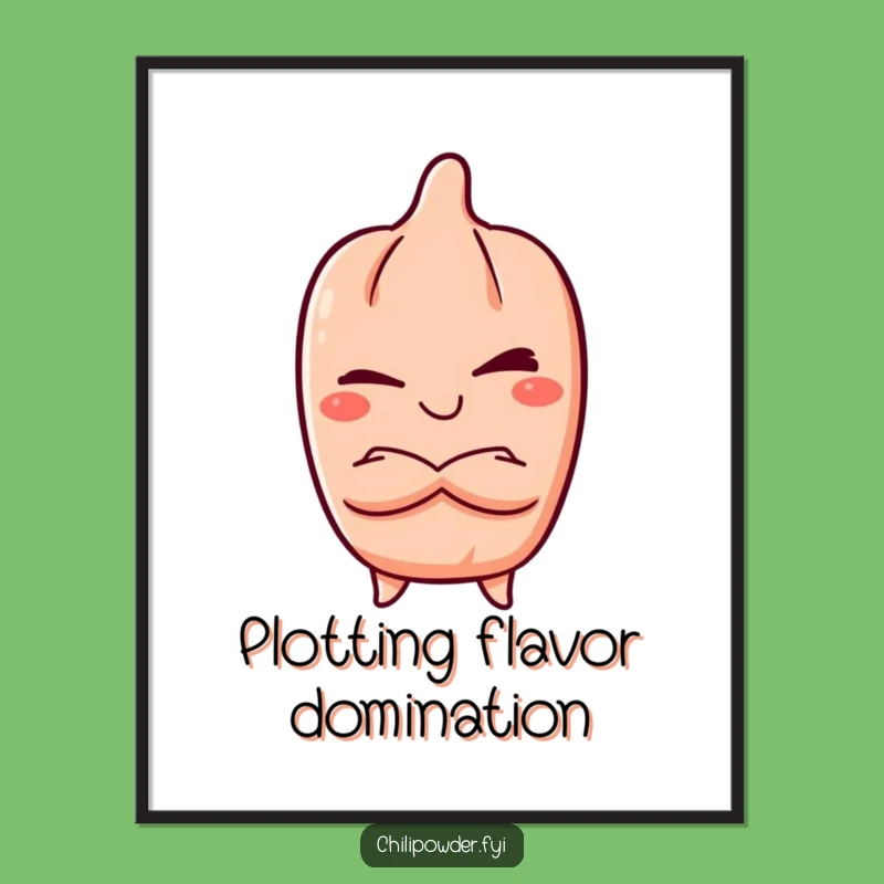 Funny Kawaii Chili Wink Poster: Mischievous Art, Perfect Gift