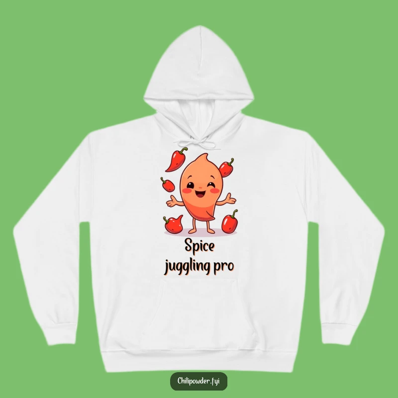 Funny Chili Powder Juggling Hoodie: Warmth Meets Whimsical Spice