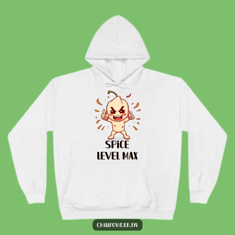 Funny Chili Powder Pose Hoodie: Stay Warm and Spicy