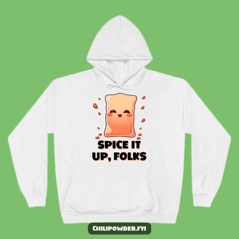 Funny Kawaii Chili Pouch Winking Hoodie - Cozy Spicy Humor Wear