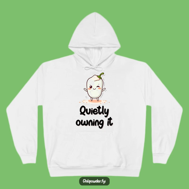 Funny Kawaii Chili Powder Tiptoe Hoodie - Cozy Secretly Amused Spicy Apparel Gift