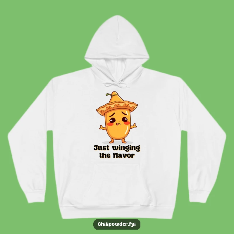 Funny Kawaii Chili Sombrero Hoodie: Comical Shrug Design for Cozy Laughs