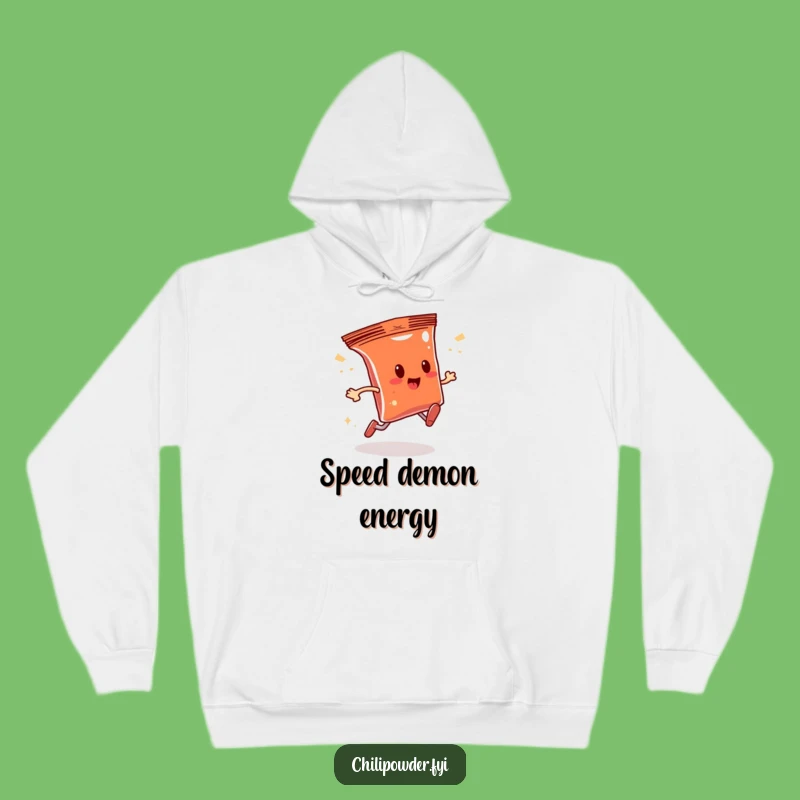 Funny Sparkle Run Chili Powder Hoodie - Cozy Spice Character Speeding In Style!