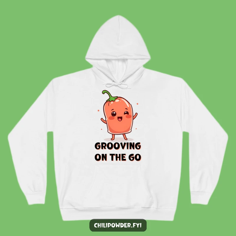 Funny Kawaii Chili Pouch Dance Hoodie - Cozy Shimmy Humor Wear
