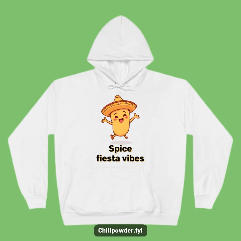 Funny Chili Powder Fiesta Hoodie: Cozy Dancing Sombrero Spice Gift