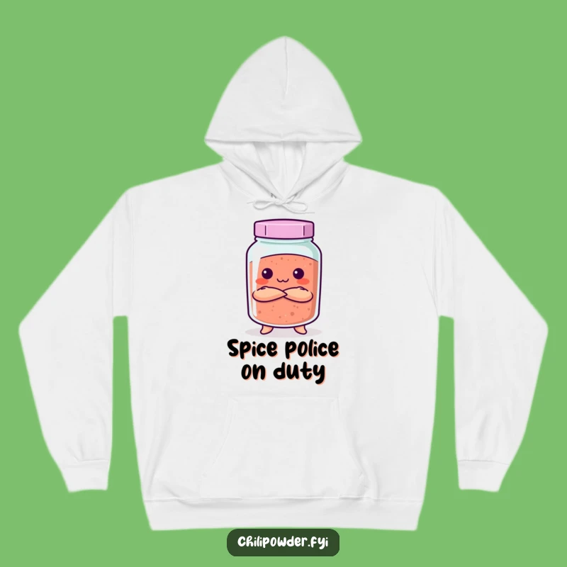 Funny Stern Kawaii Chili Jar Hoodie - Cozy & Commanding Spicy Gift