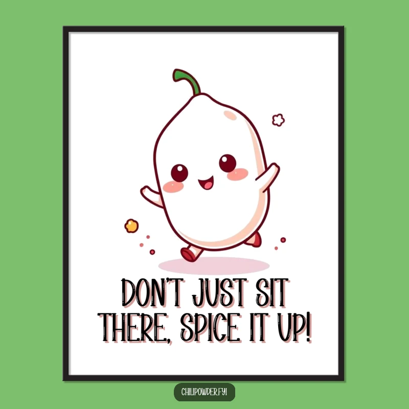 Funny Free Printable Wall Art: Playful Kawaii Chili Hopper for Lively Decor