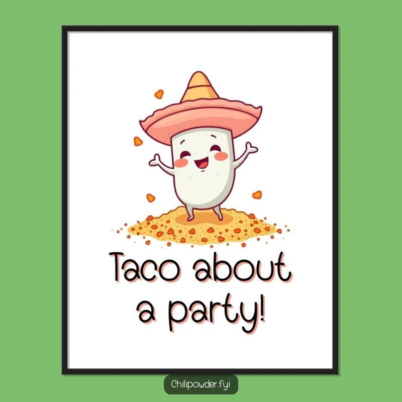 Free Printable Dancing Chili Powder Wall Art - Festive Spice Decor