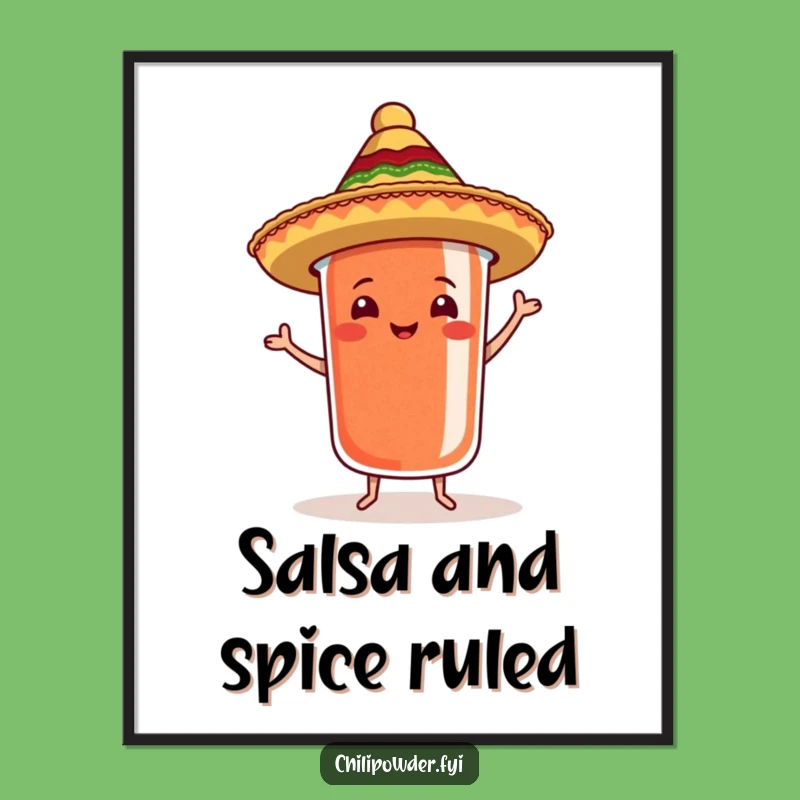 Free Printable Wall Art: Chili Samba Dancer Humorous Downloadable Decor