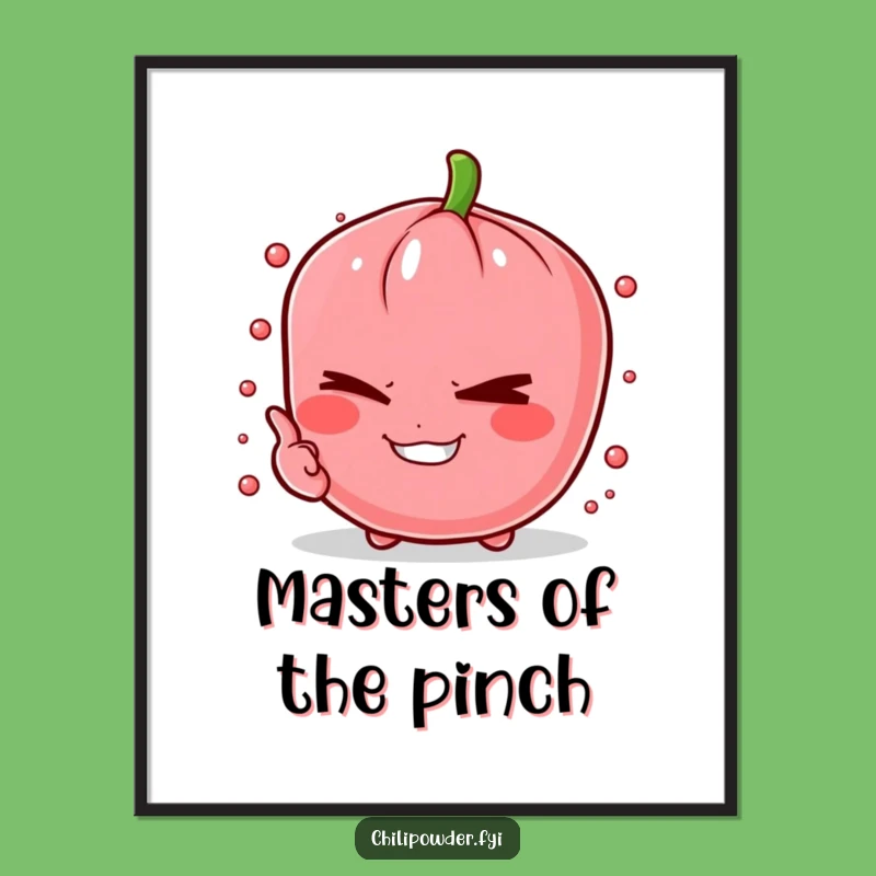 Free Printable Wall Art: Winking Chili Pinch Humorous Downloadable Decor