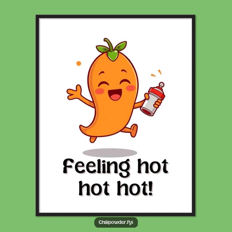 Funny Free Printable Wall Art: Chili Pepper Party Starter, Downloadable Art