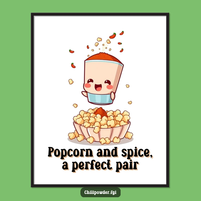 Funny Free Printable Wall Art: Chili Sifter Shaking Spices - Whimsical Downloadable Decor