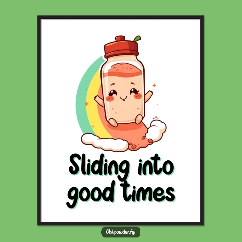 Funny Free Printable Wall Art: Playful Rainbow Chili Shaker Decor