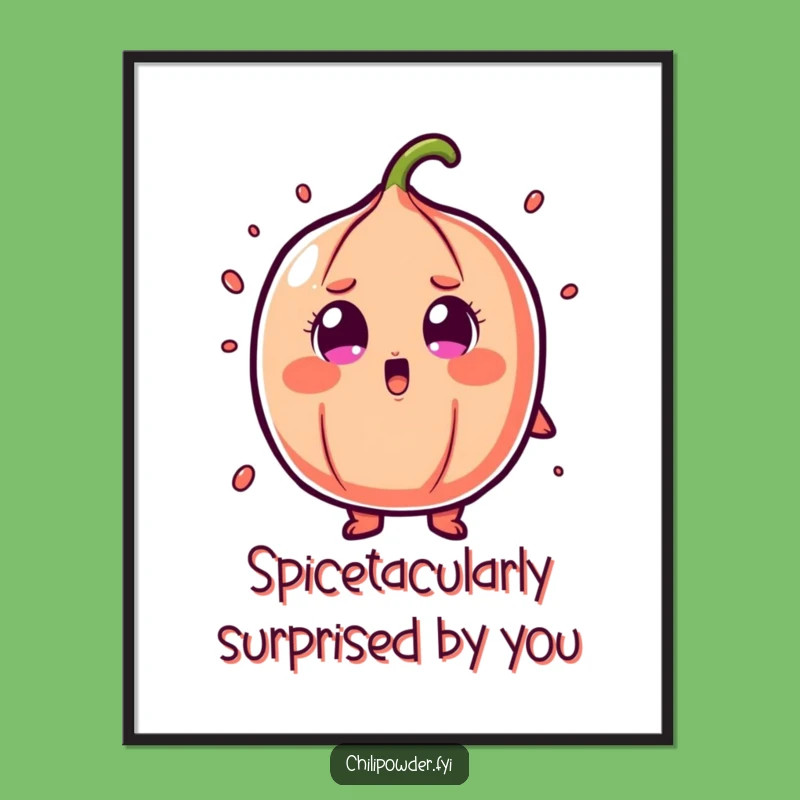 Free Printable Shocked Chili Powder Wall Art - Surprised Spice Decor