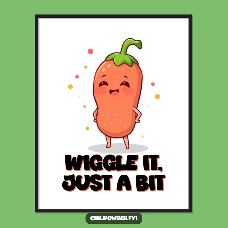 Funny Free Printable Wall Art: Wiggling Chili Sprinkle - Whimsical Downloadable Decor