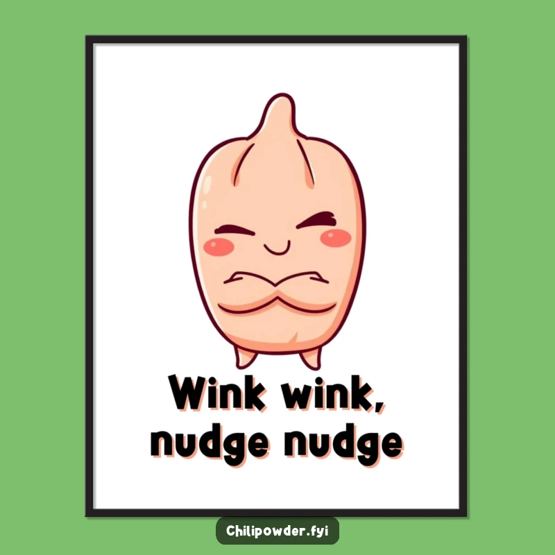 Free Printable Wall Art: Winking Chili w/ Grin - Funny Decor