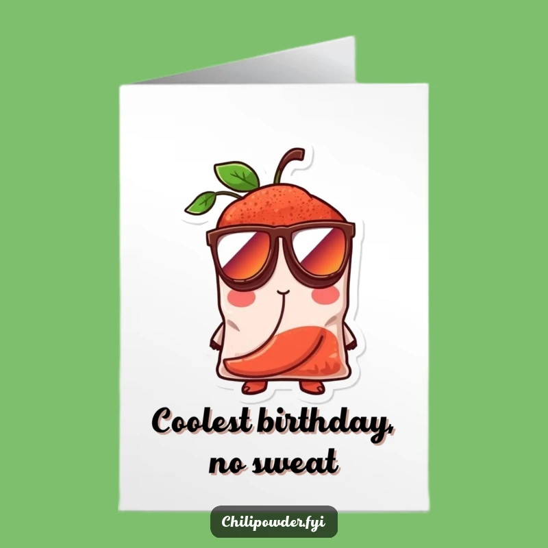 Free Printable Birthday Card: Cool Chili Bag Shades, Funny Downloadable Gift for Any Star
