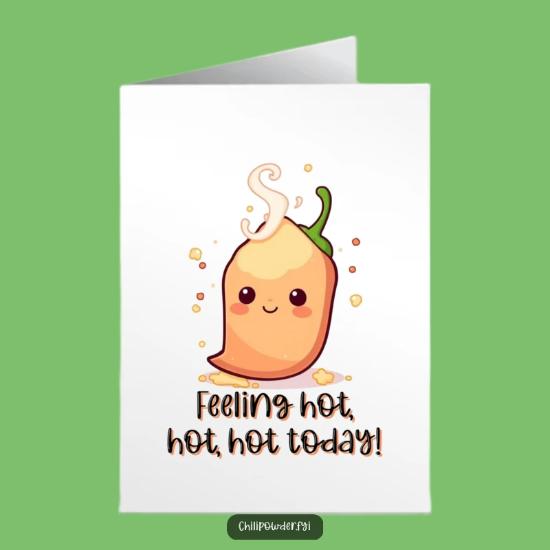 Free Printable Birthday Card: Steamy Kawaii Chili for a Hot Birthday Celebration