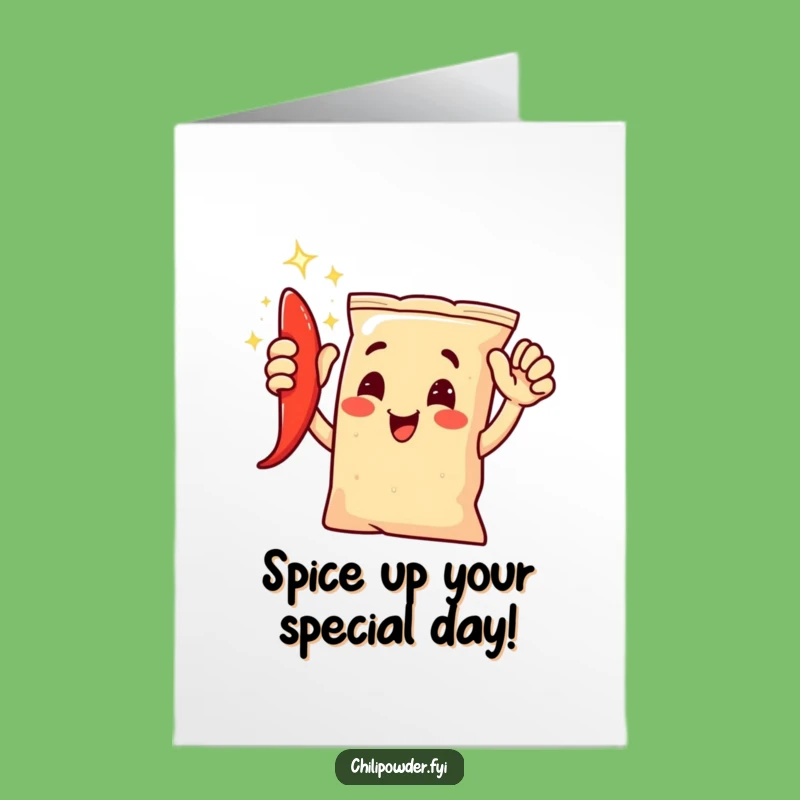 Free Printable Birthday Card: Funny Chili Bag High-Five for a Spicy Celebration!