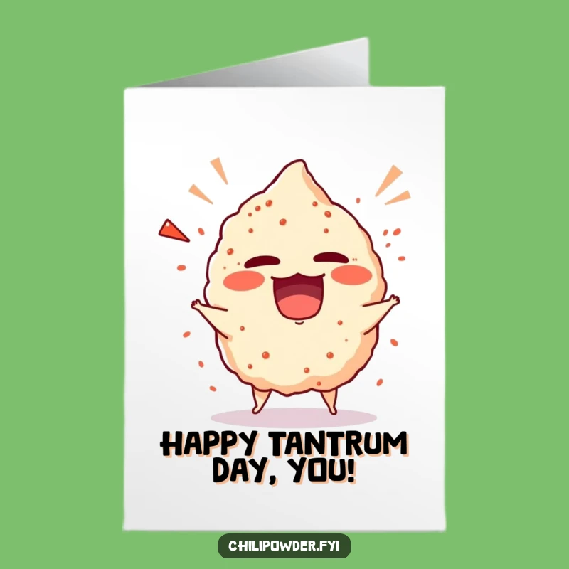 Free Printable Birthday Card: Giggling Chili Tantrum, Funny & Print at Home