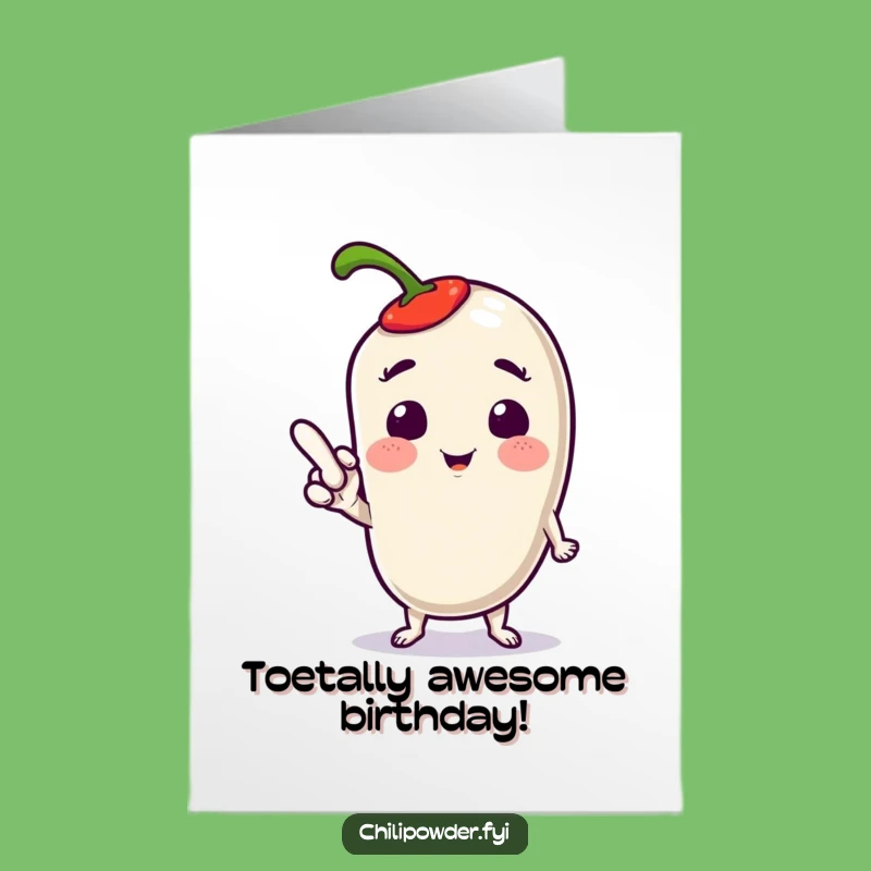 Free Printable Birthday Card: Playful Chili Powder Pose - Fun Download