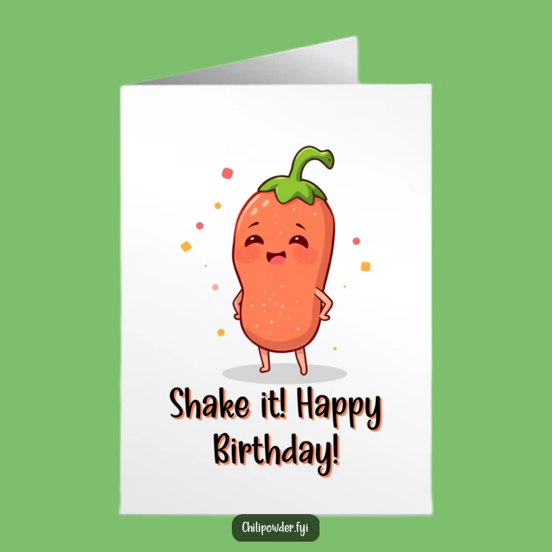 Free Printable Birthday Card: Wiggling Chili Sprinkle - Joyful Downloadable Party Fun