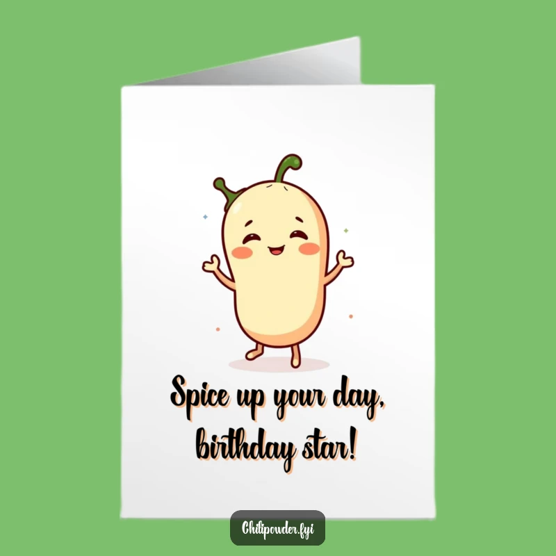 Free Printable Birthday Card: Funny Chili Jig Dancer - Hilarious Downloadable Party Gift
