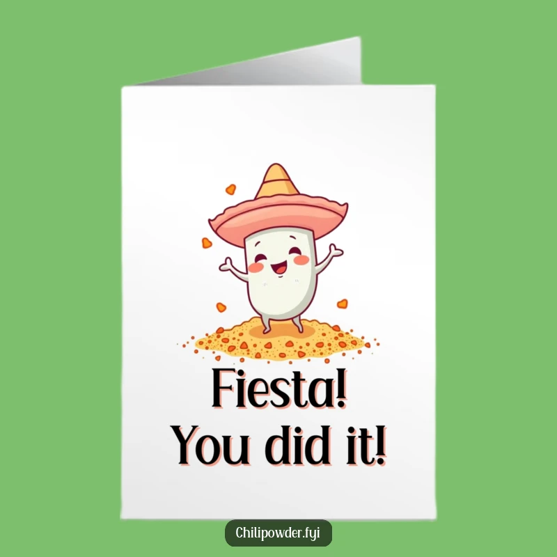 Free Printable Dancing Chili Powder Congrats Card - Festive Downloadable