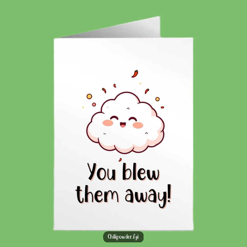 Free Printable Congrats Card: Giggling Chili Cloud Congratulations Downloadable Gift