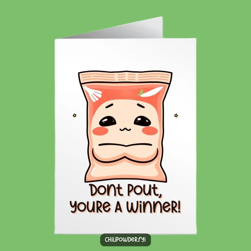 Free Printable Congrats Card: Pouting Chili Powder Funny Achievement Card Download