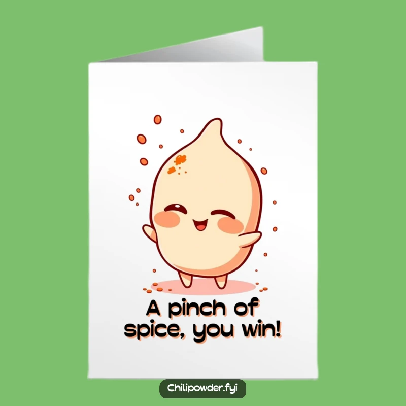 Free Printable Congrats Card: Winking Chili Powder, Saucy Downloadable Gift