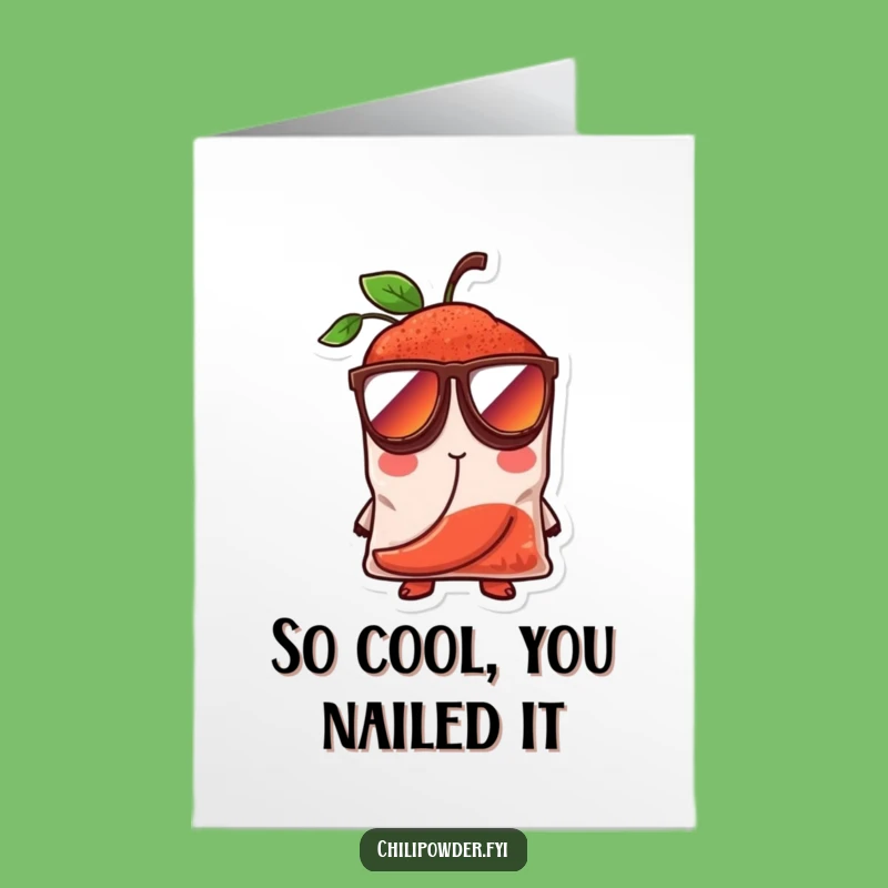Free Printable Congrats Card: Cool Chili Bag Shades, Awesome Downloadable Gift for Winners