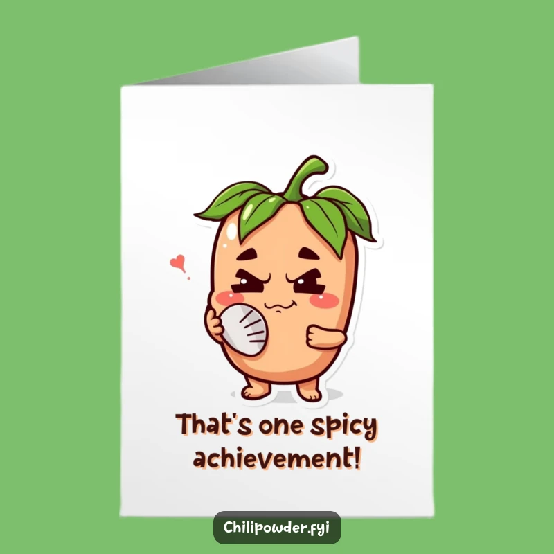 Free Printable Congrats Card: Spicy Success, Feel the Burn, Print at Home