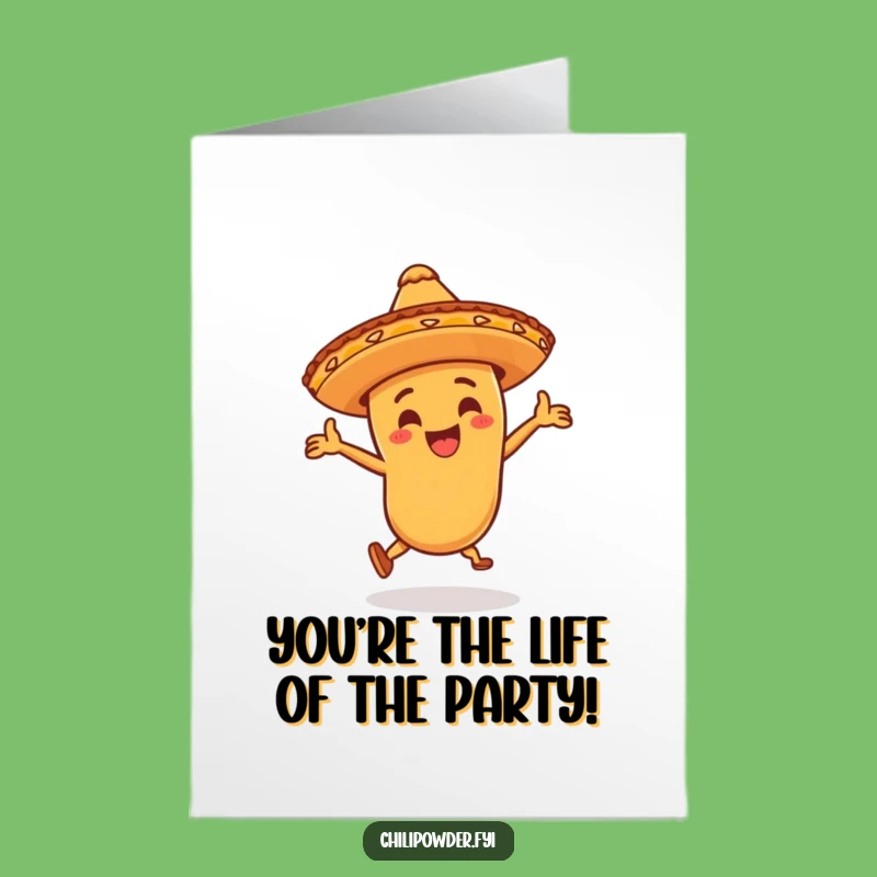 Free Printable Congrats Card: Spicy Fiesta Winner, Dance Celebration, Print at Home