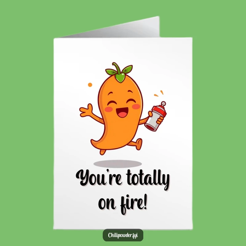 Free Printable Congrats Card: Spicy Achievement, Shake it Up, Print at Home Gift
