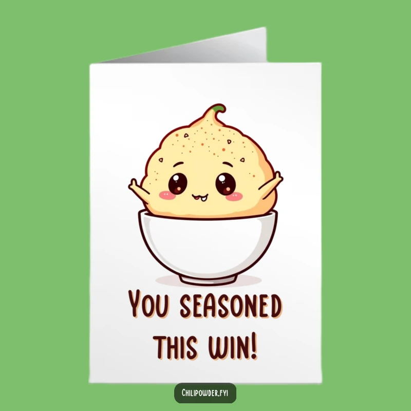 Free Printable Congrats Card: Chili Puff Celebration Leap Downloadable Gift
