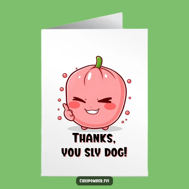 Free Printable Thank You Card: Chili Pinch Winking Thanks Downloadable Gift