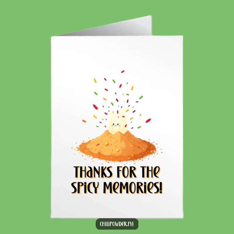 Free Printable Thank You Card: Chili Powder Confetti, funny downloadable gift for gratitude
