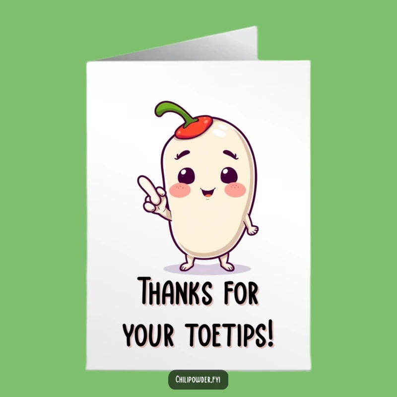 Free Printable Thank You Card: Playful Chili Pose for Your Kindness