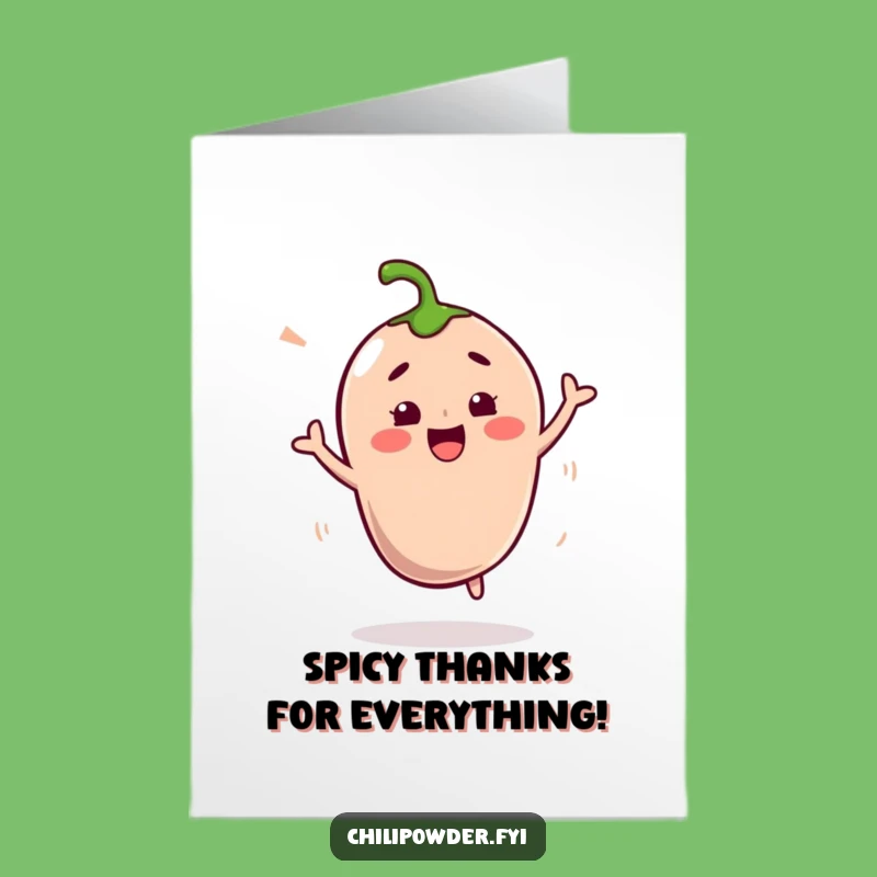 Funny Free Printable Thank You Card: Chili Powder Shimmy for Gratitude