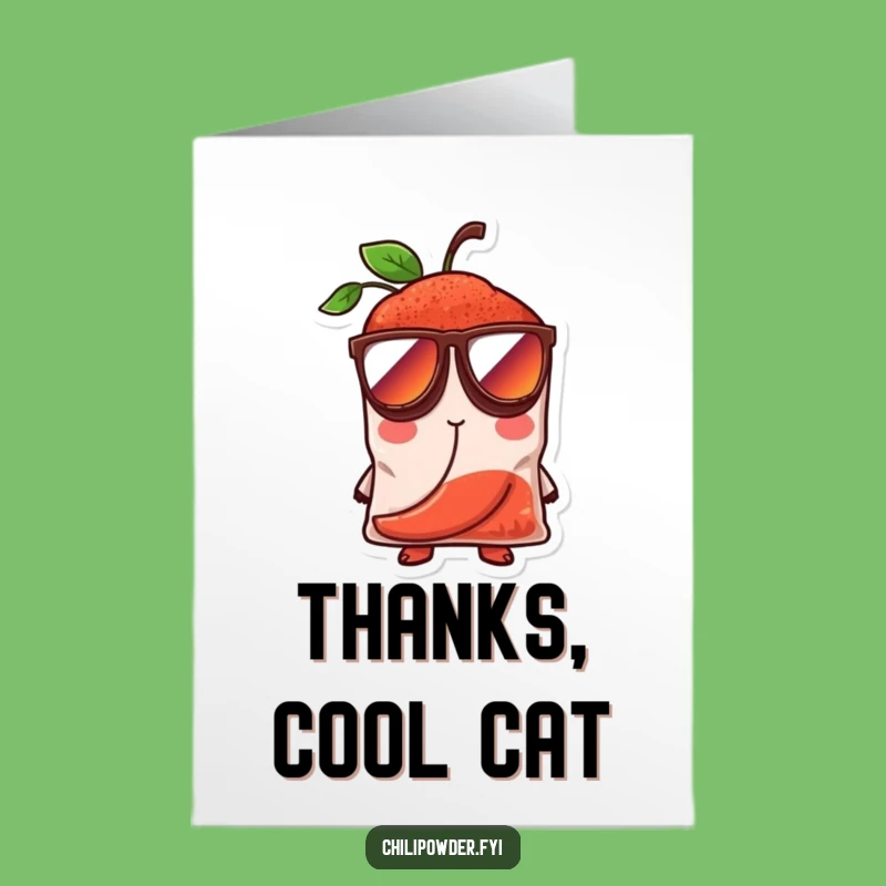Free Printable Thank You Card: Cool Chili Bag Shades, Funny Thank You Downloadable Gift