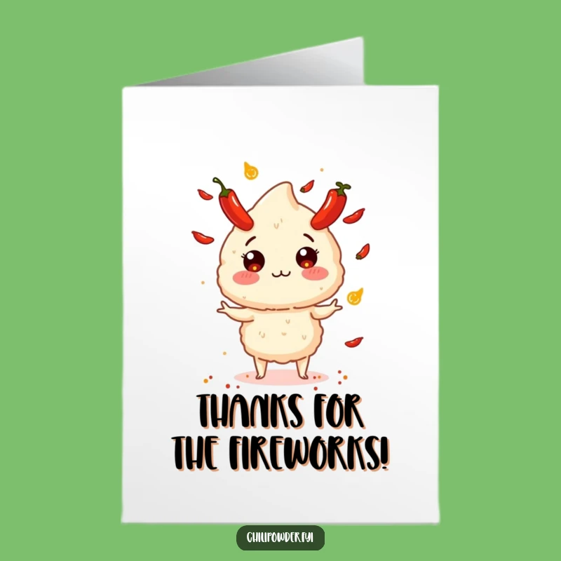 Free Printable Thank You Card: Spicy Chili Juggler, Print at Home Fun