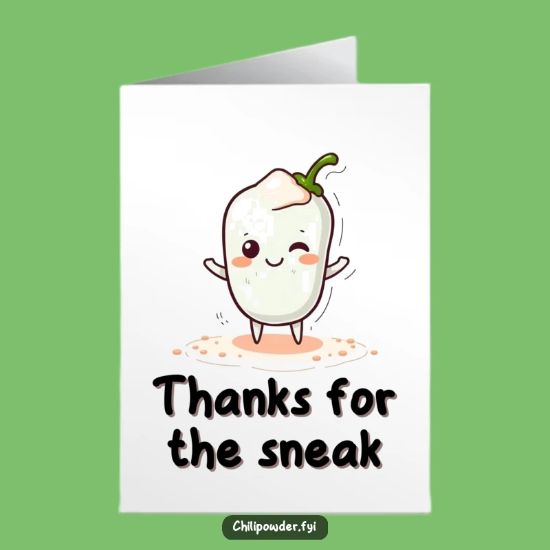 Secretly Sweet Free Printable Thank You Card: Kawaii Chili Tiptoe
