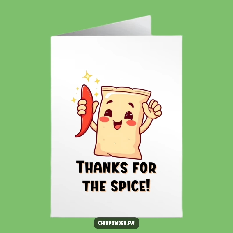 Free Printable Thank You Card: Spicy Chili Bag High-Five for Your Kindness!