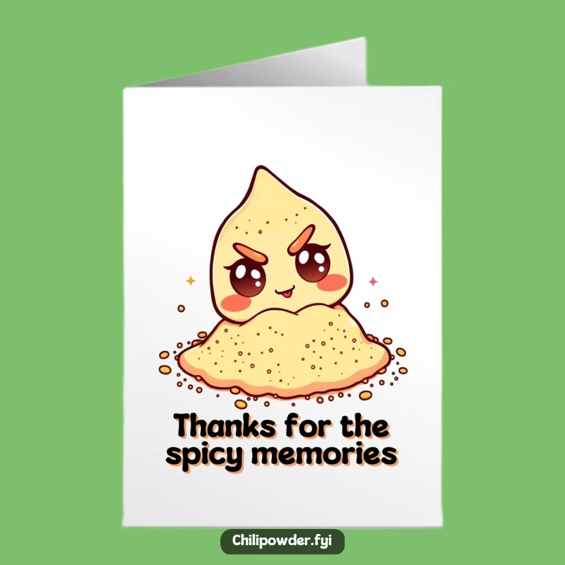 Free Printable Winking Chili Powder Thank You Card - Fun Downloadable