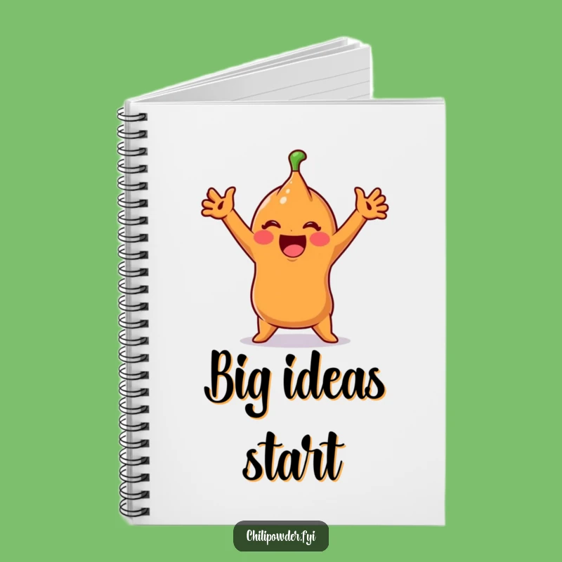 Funny Chili Stretch Notebook: Capture Ideas with Morning Zest