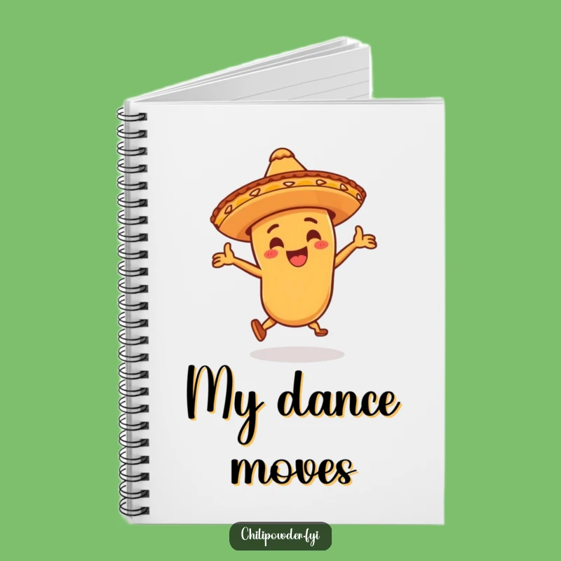 Funny Chili Powder Fiesta Notebook: Dancing Sombrero Journal Gift