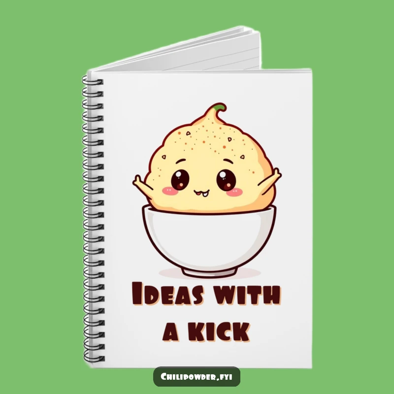 Funny Chili Powder Puff Notebook: Jot Down Ideas with Spice